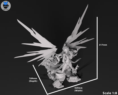 Silver Wolf LV999 Honkai Star Rail 1-8 scale figure dimensions and measurements