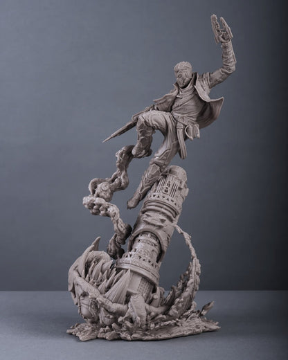 Star-Lord Marvel Rivals 1:6 scale figure unpainted front view dynamic leap blasters sci-fi collectible