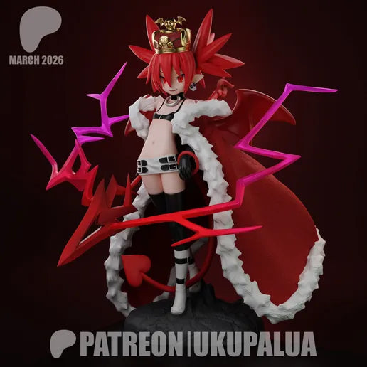 Supreme Etna Disgaea painted resin statue crown demon girl lightning effects anime display figure