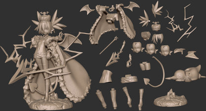 Supreme Etna Disgaea resin statue parts breakdown alternate heads wings cape weapon base assembly kit