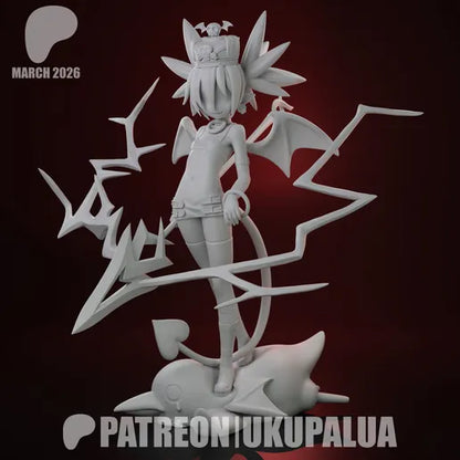 Supreme Etna Disgaea resin statue unpainted cape version demon wings lightning base
