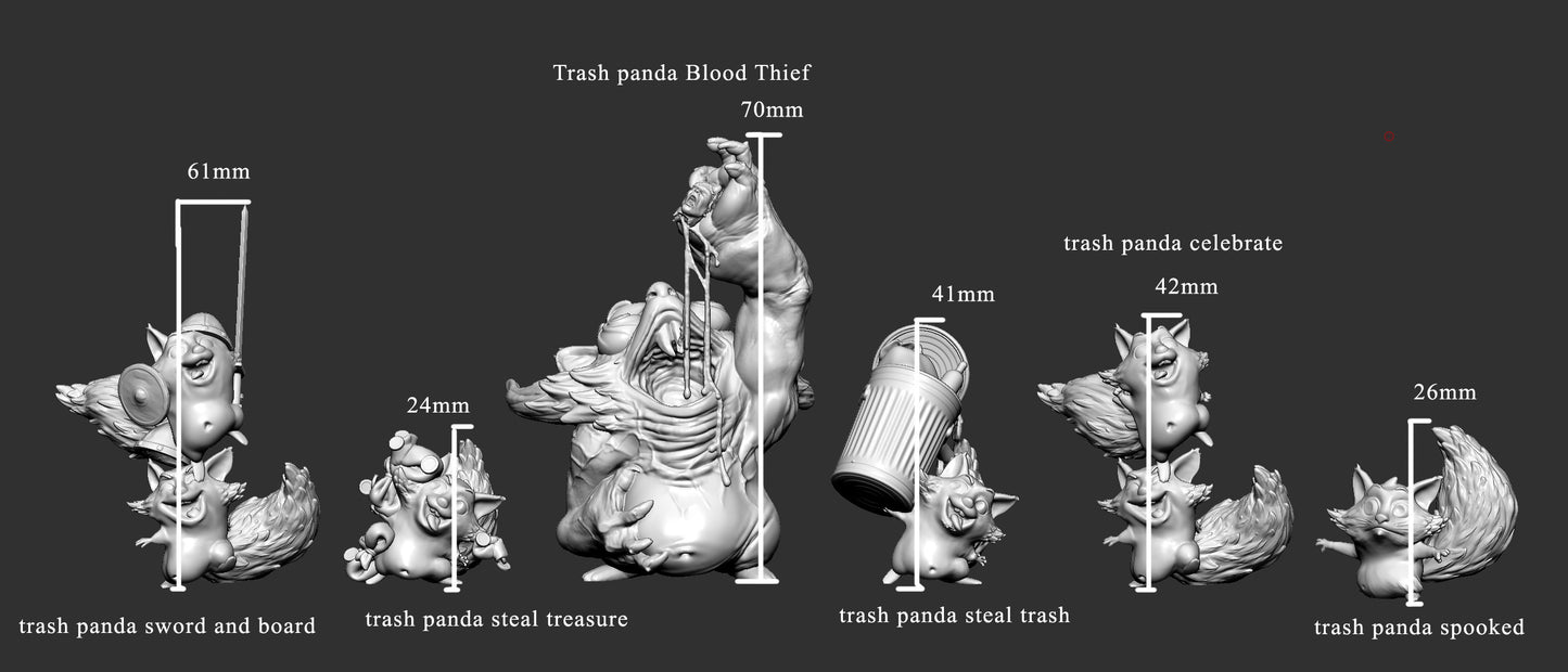 Scaling of Trash Panda Variants