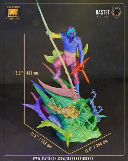 Trevor Belmont Castlevania 1:8 scale statue size reference height width depth