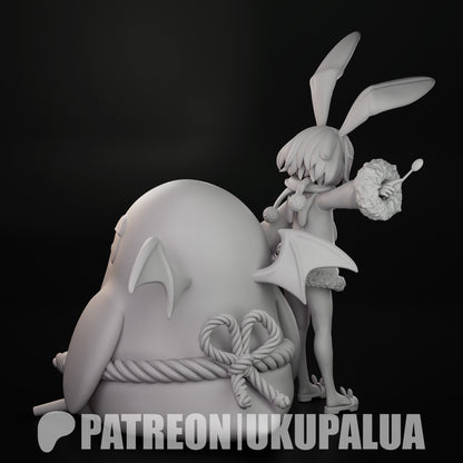 Usalia Disgaea 1:7 scale figure unpainted rear view