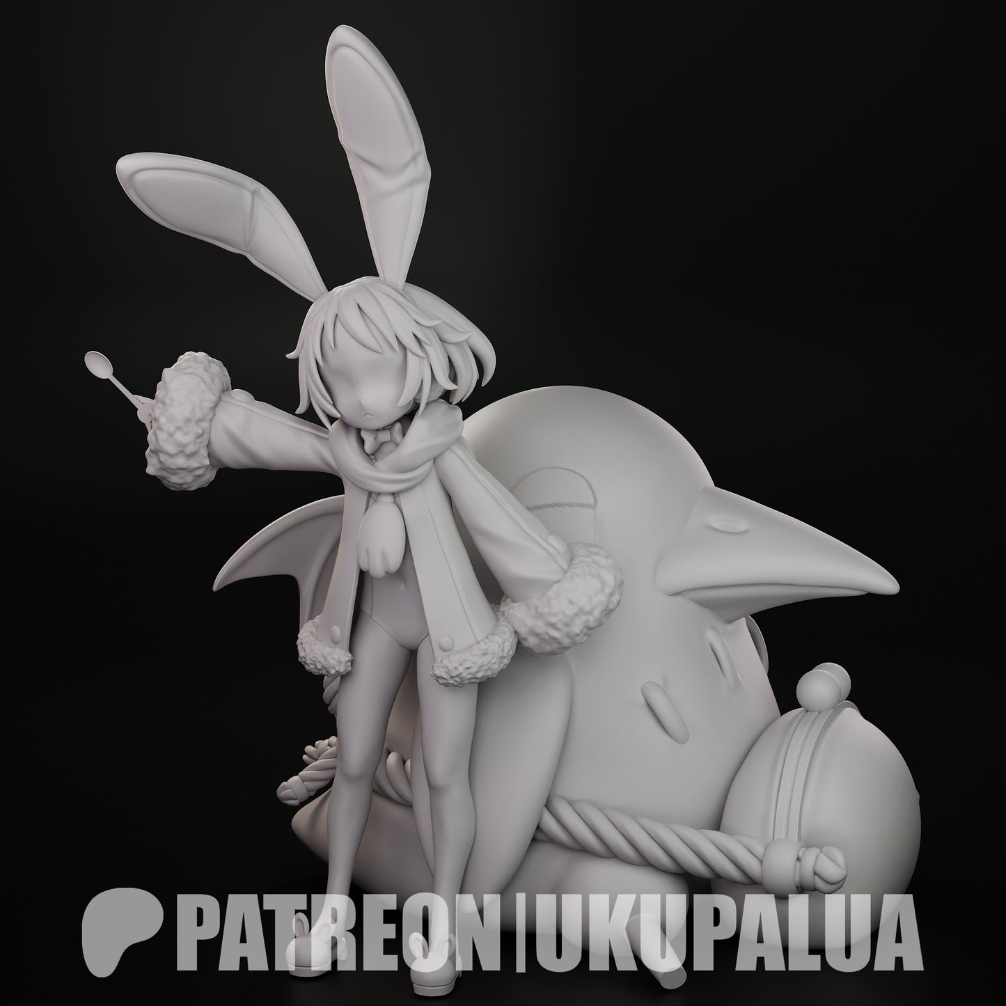 Usalia Disgaea 1:7 scale figure unpainted front view