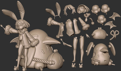 Usalia Disgaea 1:7 scale figure exploded parts layout garage kit