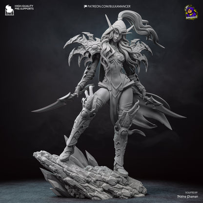 Valeera Sanguinar Warcraft garage kit unpainted front sculpt view