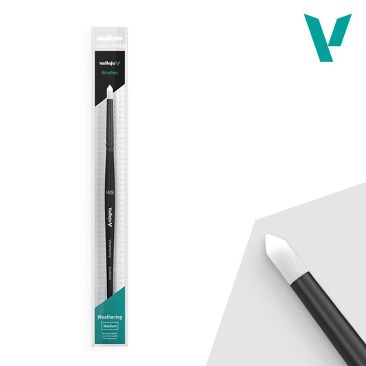 Vallejo Hobby Brushes: Round Weathering - Synthetic - Medium