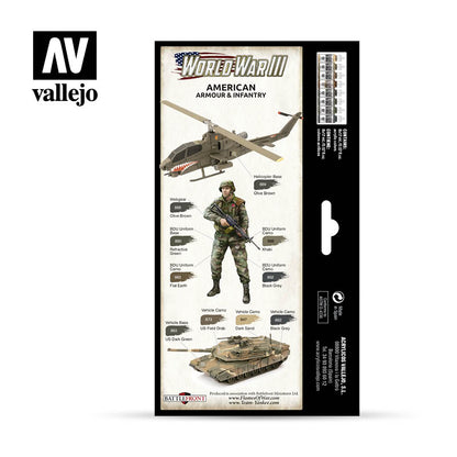 Model Color: WWIII Paint Set - American Armour & Infantry