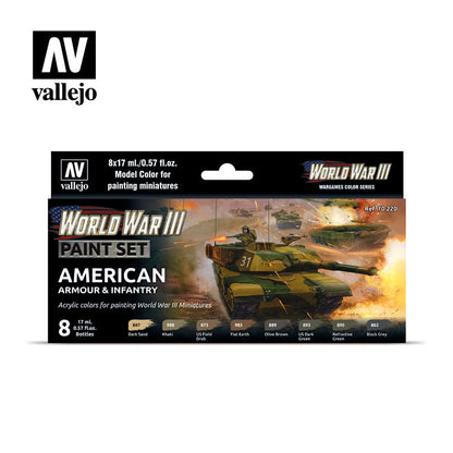 Model Color: WWIII Paint Set - American Armour & Infantry