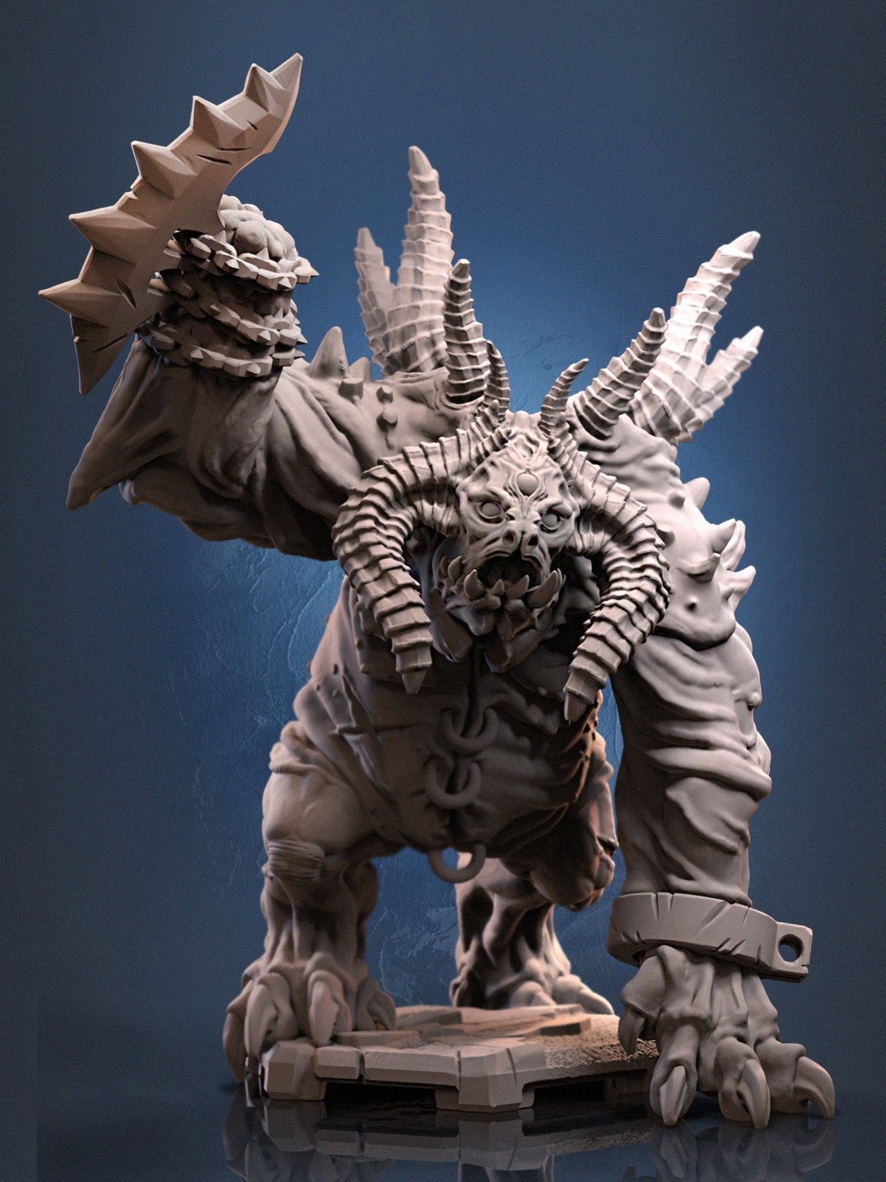 Demon miniature for tabletop RPGs, Dungeons and Dragons, D&D, Pathfinder, Age of Sigmar, Frostgrave, Warhammer, Call Of Cthulhu