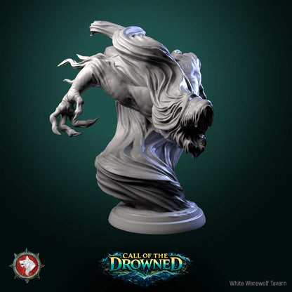 Water Elemental V6 miniature with fanged maw and aggressive wave-like form