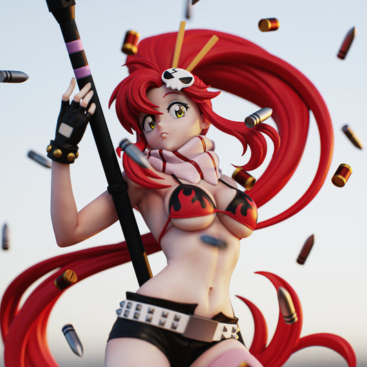 Yoko Littner close up anime figure face sculpt hair detail sniper rifle 1:6 scale