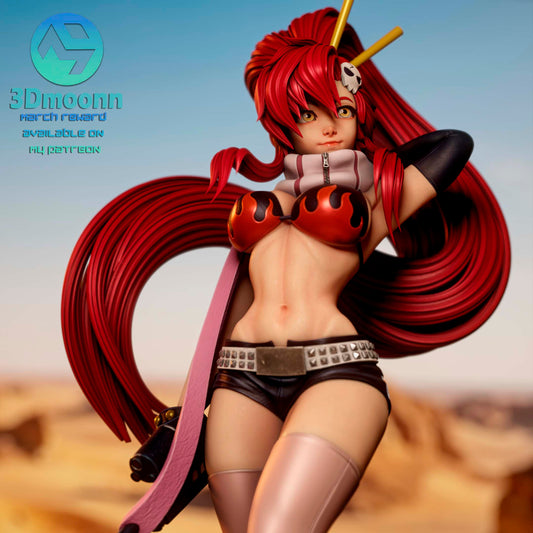 Yoko Littner Gurren Lagann 1-6 scale figure closeup showing iconic outfit and sniper rifle