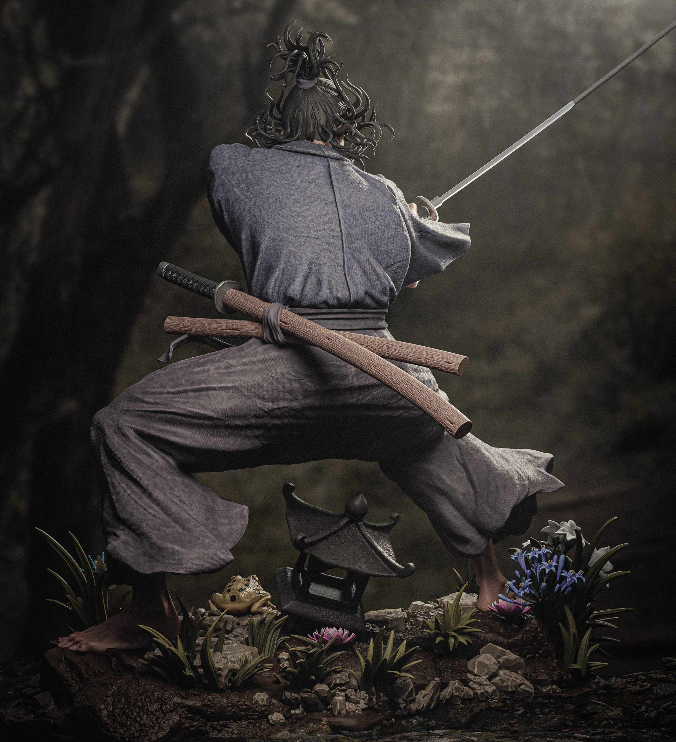 Miyamoto Musashi – 1:6, 1:9 Scale Figures & Bust Hand-painted