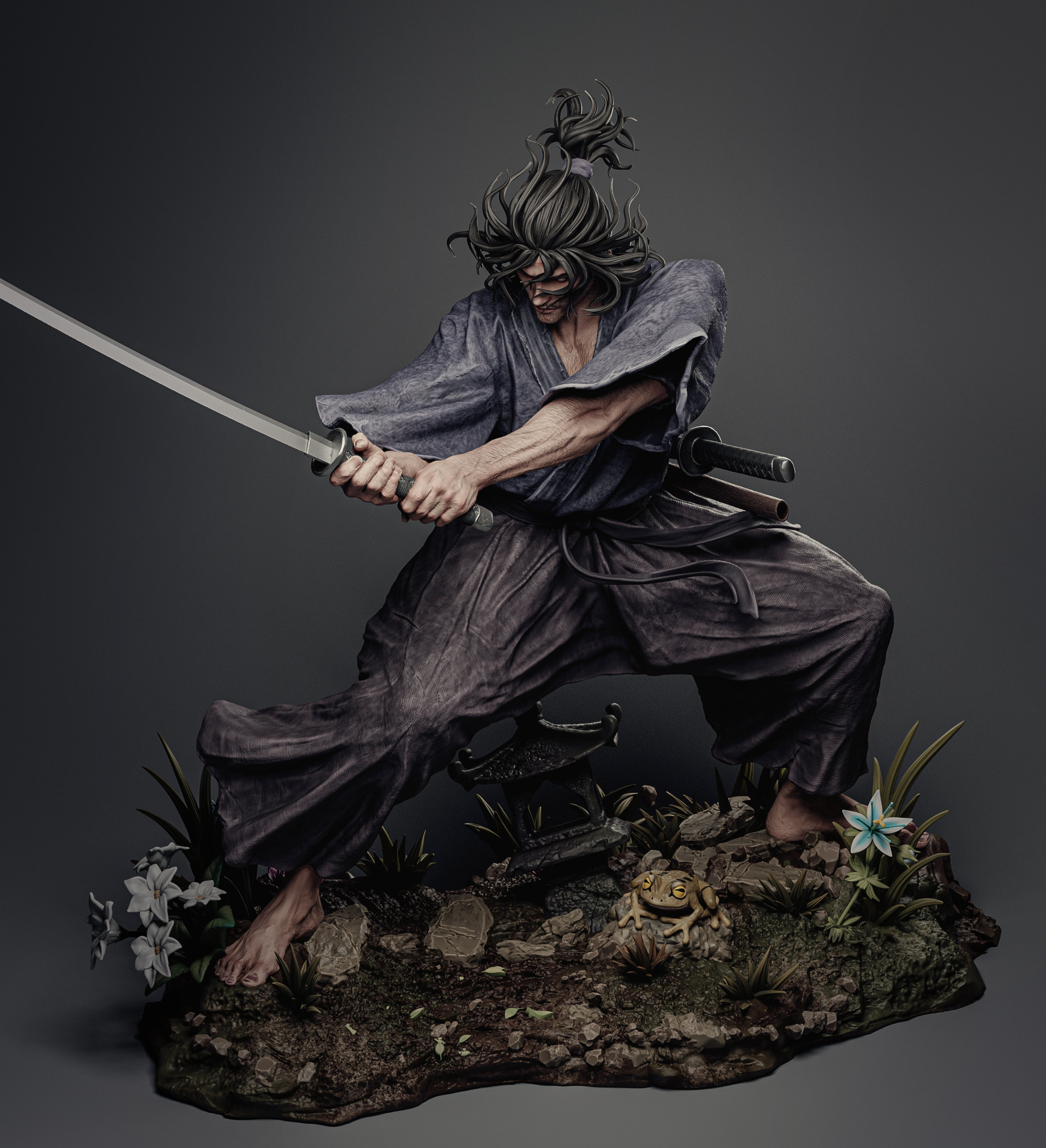 Miyamoto Musashi – 1:6, 1:9 Scale Figures & Bust Hand-painted