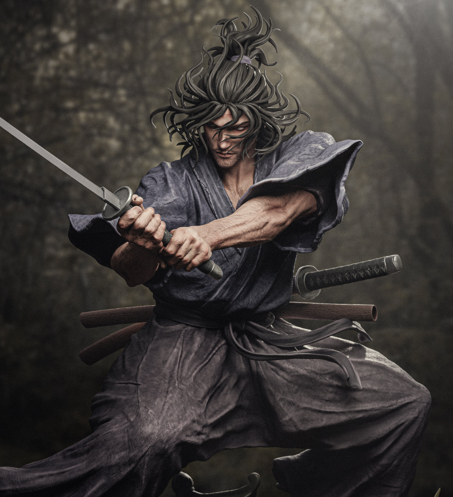 Miyamoto Musashi – 1:6, 1:9 Scale Figures & Bust Hand-painted