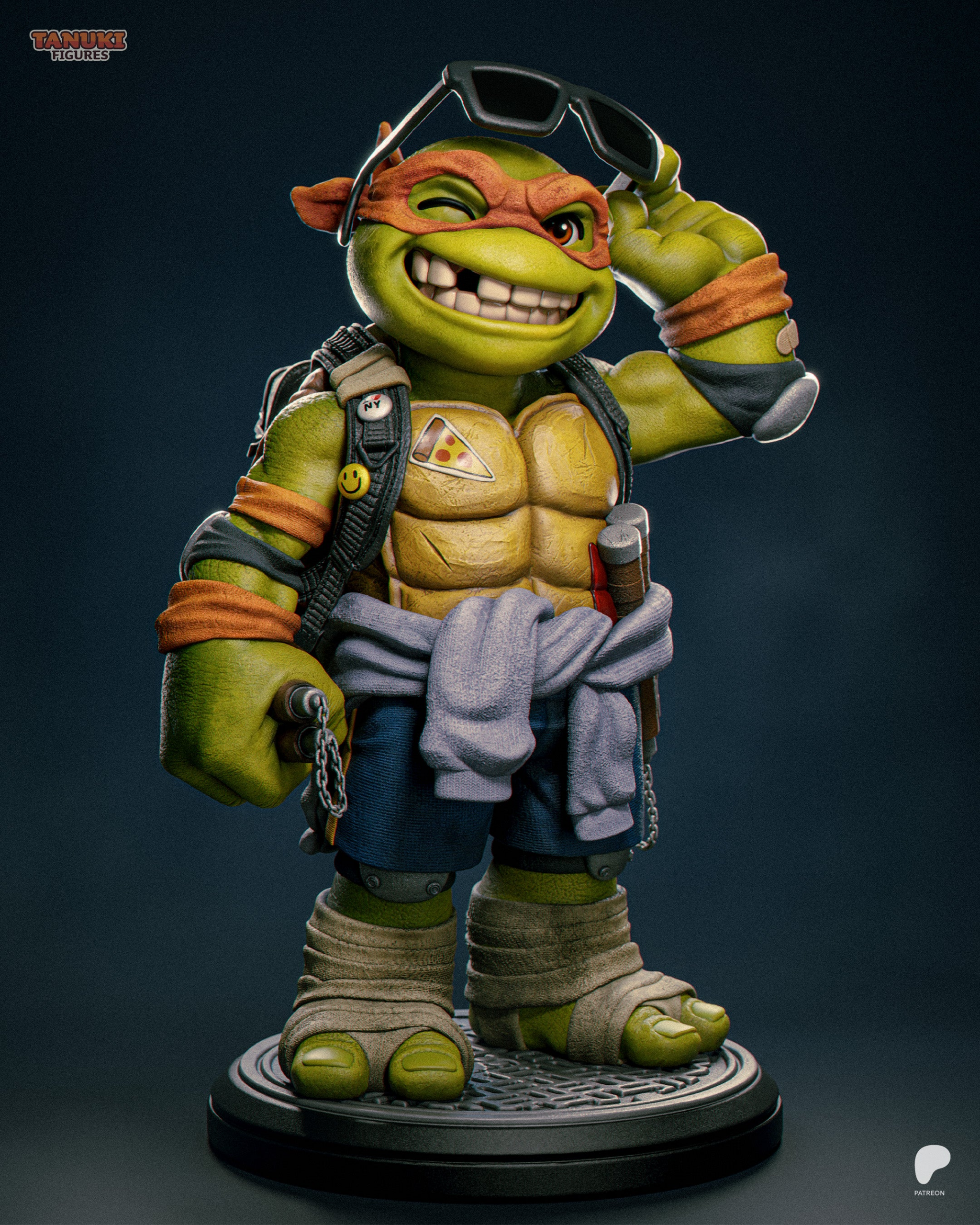 Toon Michaelangelo - Ninja Turtles - 1:12 Scale - Image 5