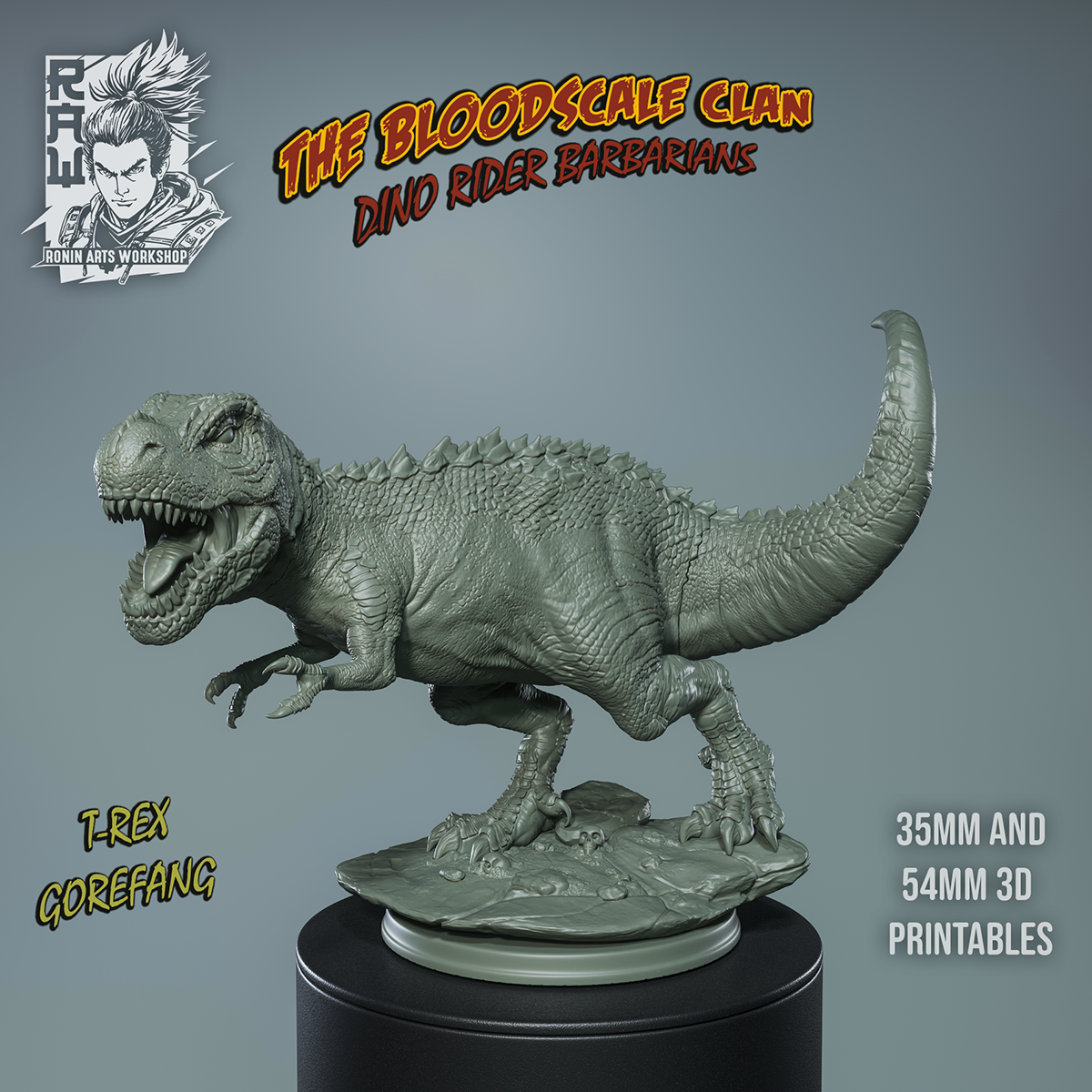 Kravos and Gorefang - Dino Rider Barbarian Duo Miniatures - The Bloodscale Clan - Image 5