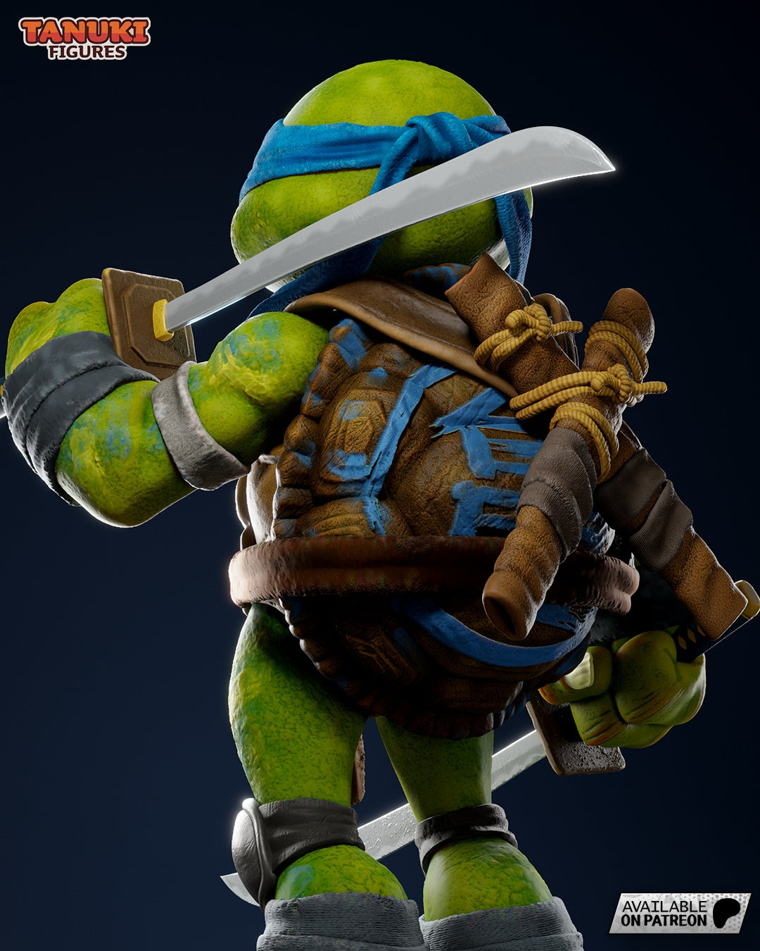Toon Leonardo - Ninja Turtles - 1:12 Scale - Image 4