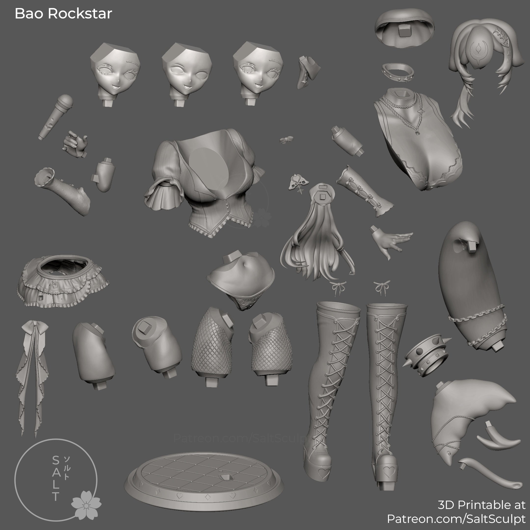 Boa the Whale - Rockstar Outfit - V-Tuber - 1:7 Scale Figure - Image 7