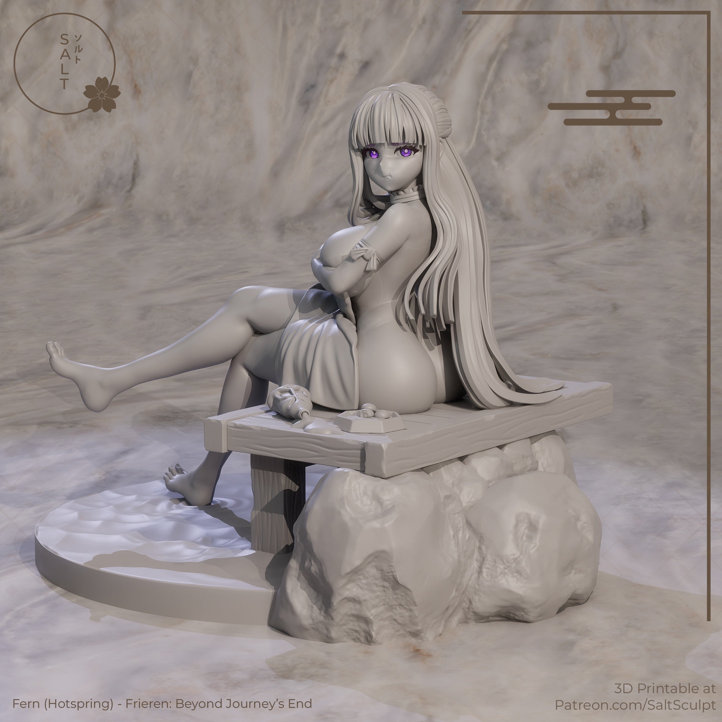 Fern - Hot Springs - Frieren: Beyond Journey's End / Hepburn: Sōsō no Furīren (NSFW 18+ Only) - 1:7 Scale Figure - Image 3