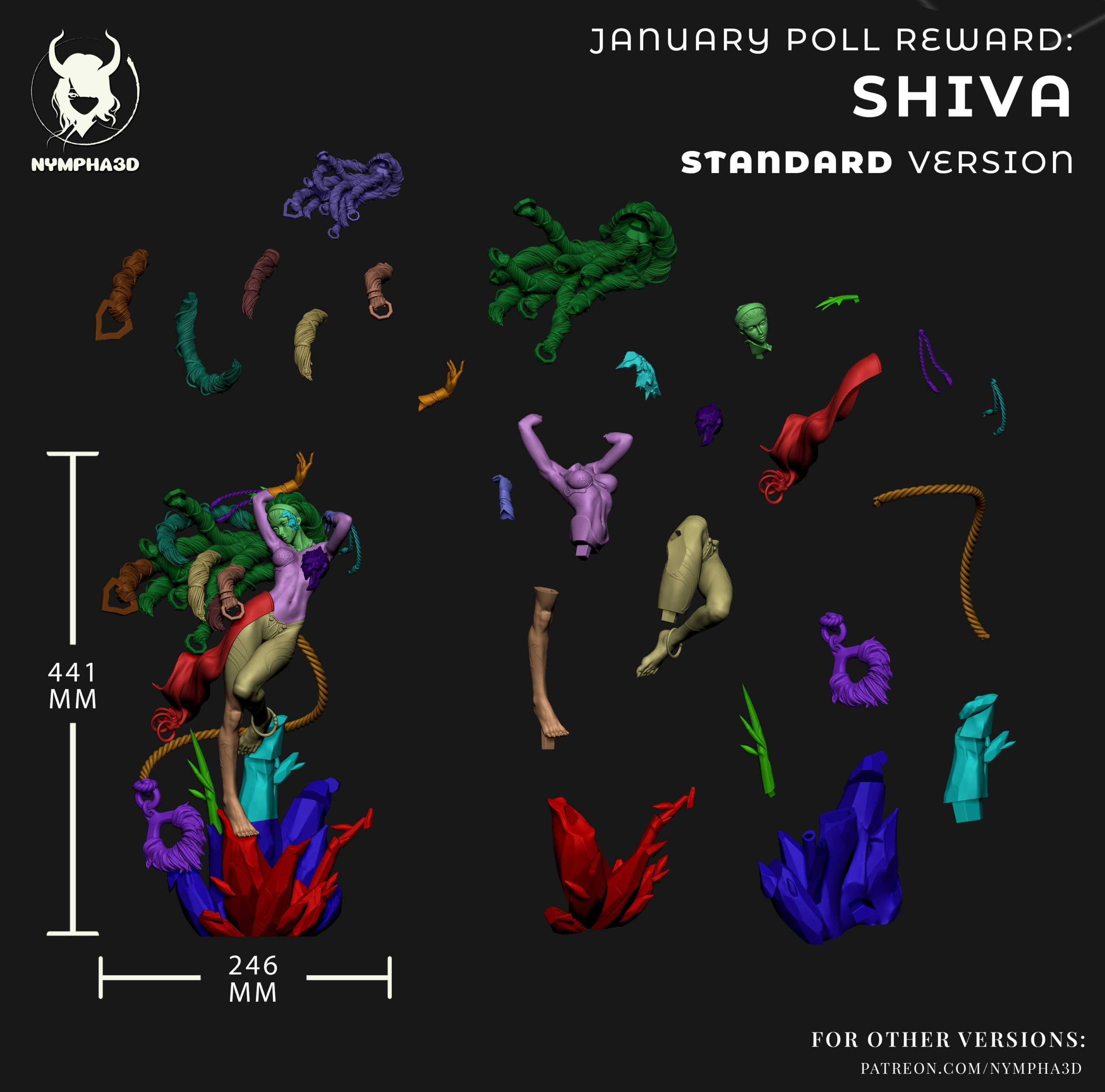 Shiva- Final Fantasy Esper (SFW/NSFW 18+ Only) - 1:6 Scale Figure & Bust - Image 6