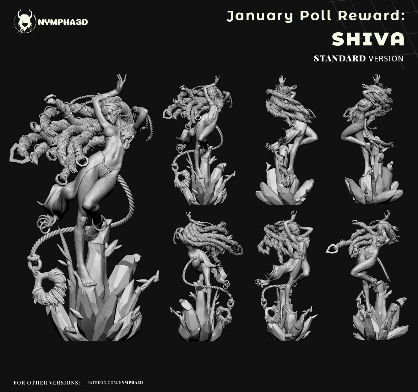 Shiva- Final Fantasy Esper (SFW/NSFW 18+ Only) - 1:6 Scale Figure & Bust - Image 7
