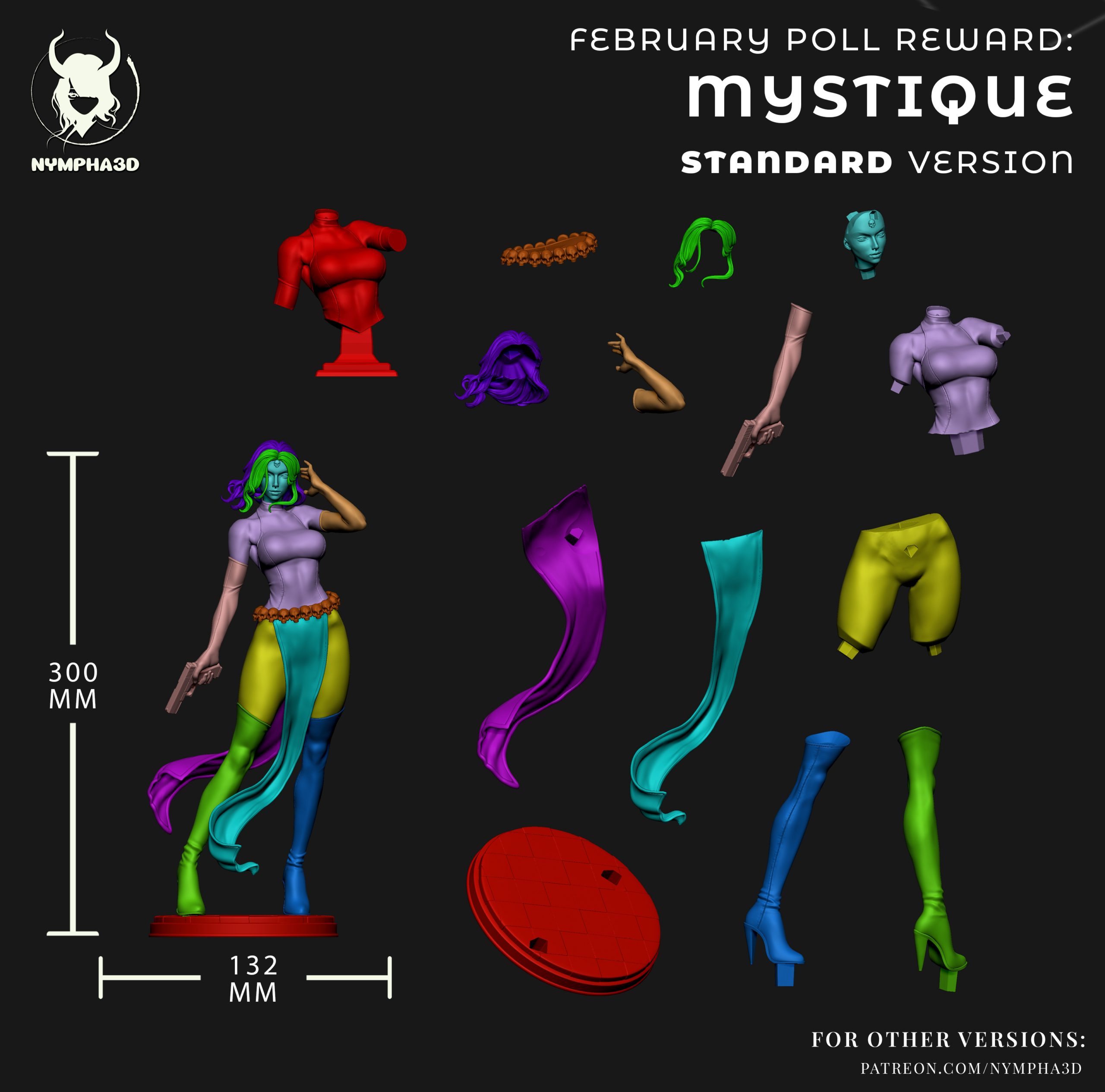 Mystique - Marvel Comics (SFW/NSFW 18+ Only) - 1:6 Scale Figure & Bust - Image 6