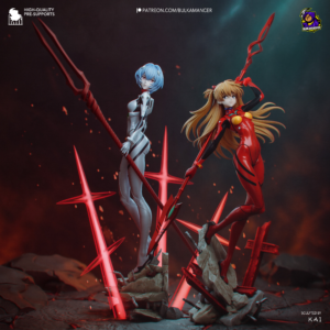 Asuka and Rei Bulkamancer Diorama- Evangelion - 1:8 Scale Figures