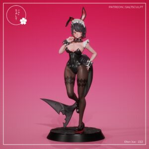 Ellen Joe Bunny Zenless Zone Zero 1:7 scale figure in black bunny outfit with shark tail