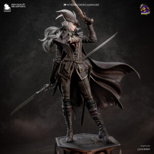 Lady Maria Bloodborne 1:8 scale figure painted reference with ornate hunter attire and Rakuyo