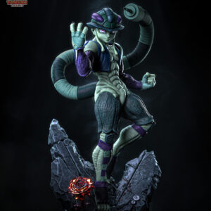 Meruem Hunter x Hunter 1:6 scale figure featuring the Chimera Ant King in a battle-ready pose on a shattered rocky base