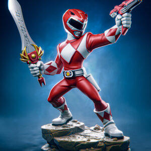 Toon Red Ranger Power Rangers 1:12 scale figure with Power Sword, Blade Blaster and classic Mighty Morphin Red Ranger suit