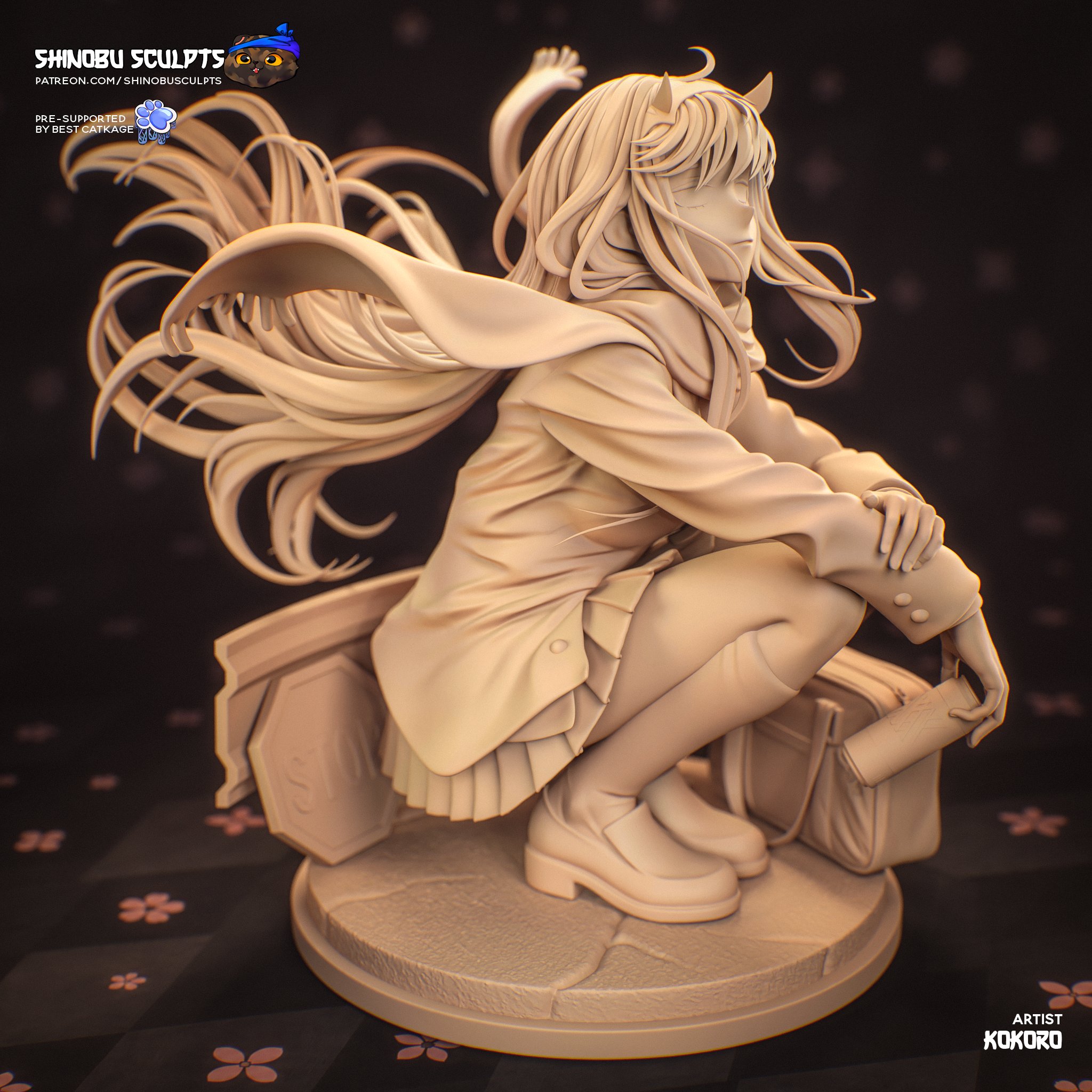 Zero Two Darling in the Franxx figure front sculpt by Shinobu Sculpts