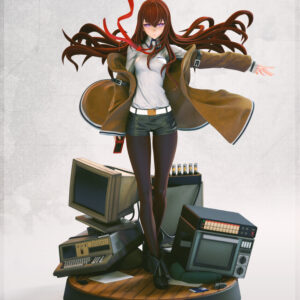 Kurisu Makise Steins Gate 1:7 scale figure front view with retro laboratory display