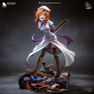 Rena Ryugu Higurashi 1:8 scale figure with nata cleaver and detailed junkyard display base