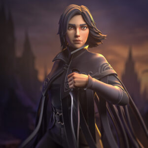 Vin Mistborn 1:8 scale figure close-up showing her Allomancer clothing and detailed flowing mistcloak