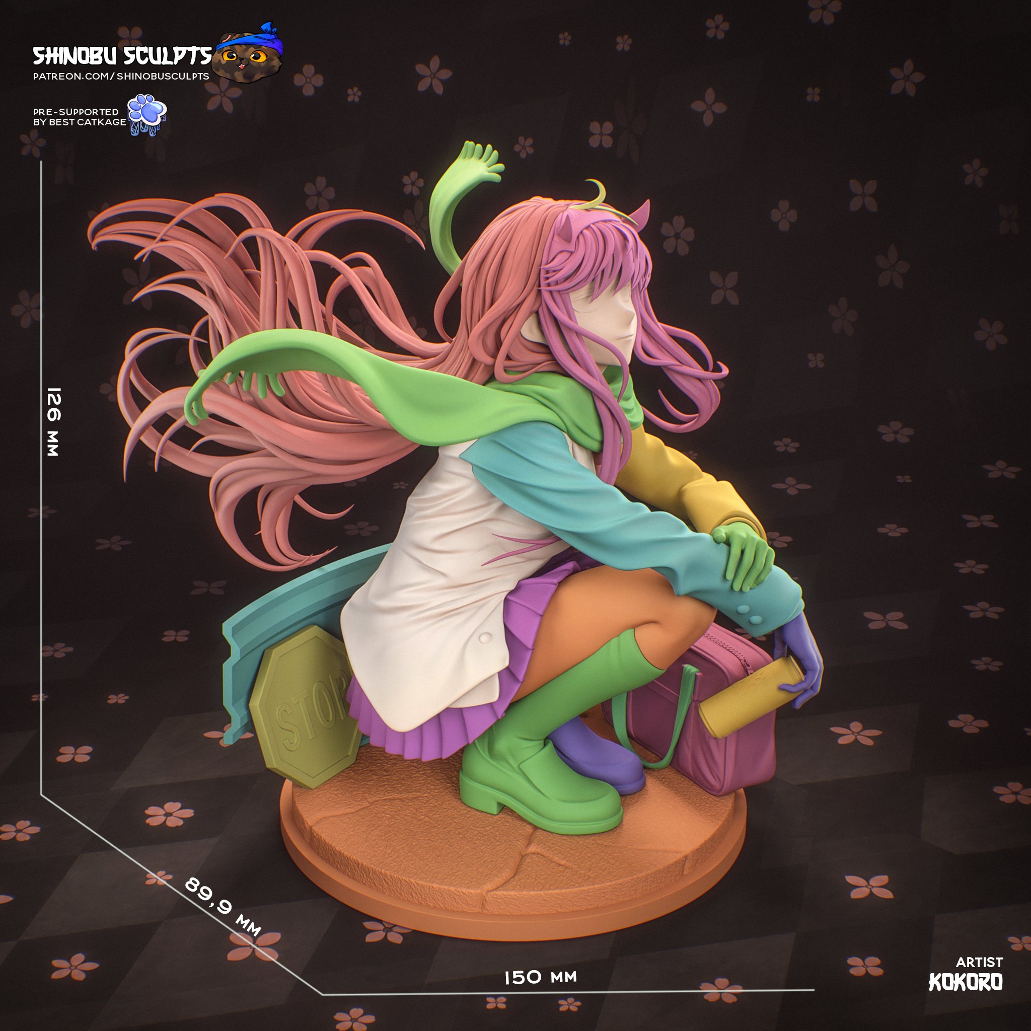 Zero Two Darling in the Franxx figure dimensions and full sculpt reference