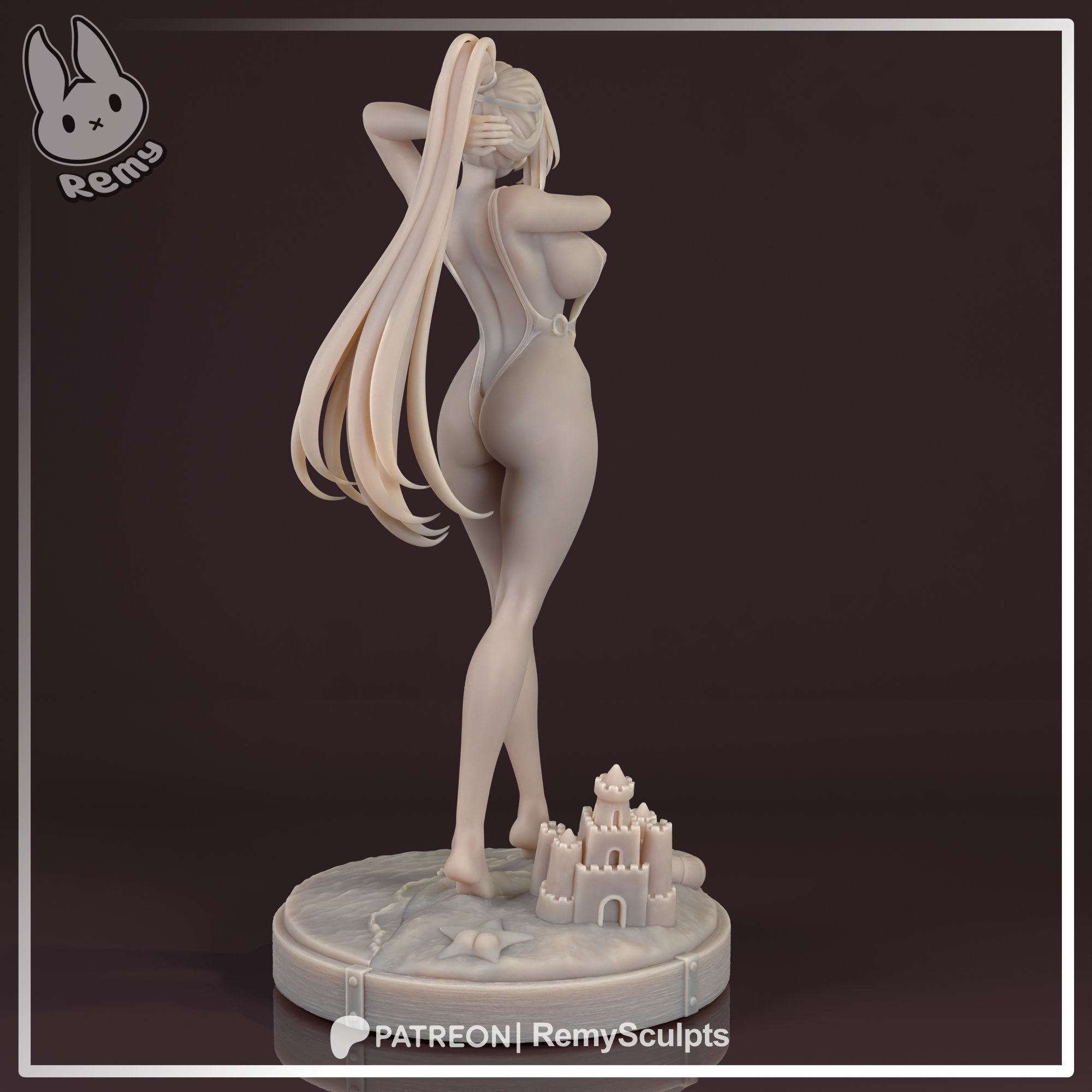Marciana Marine Study NIKKE figure by RemySculpts rear view