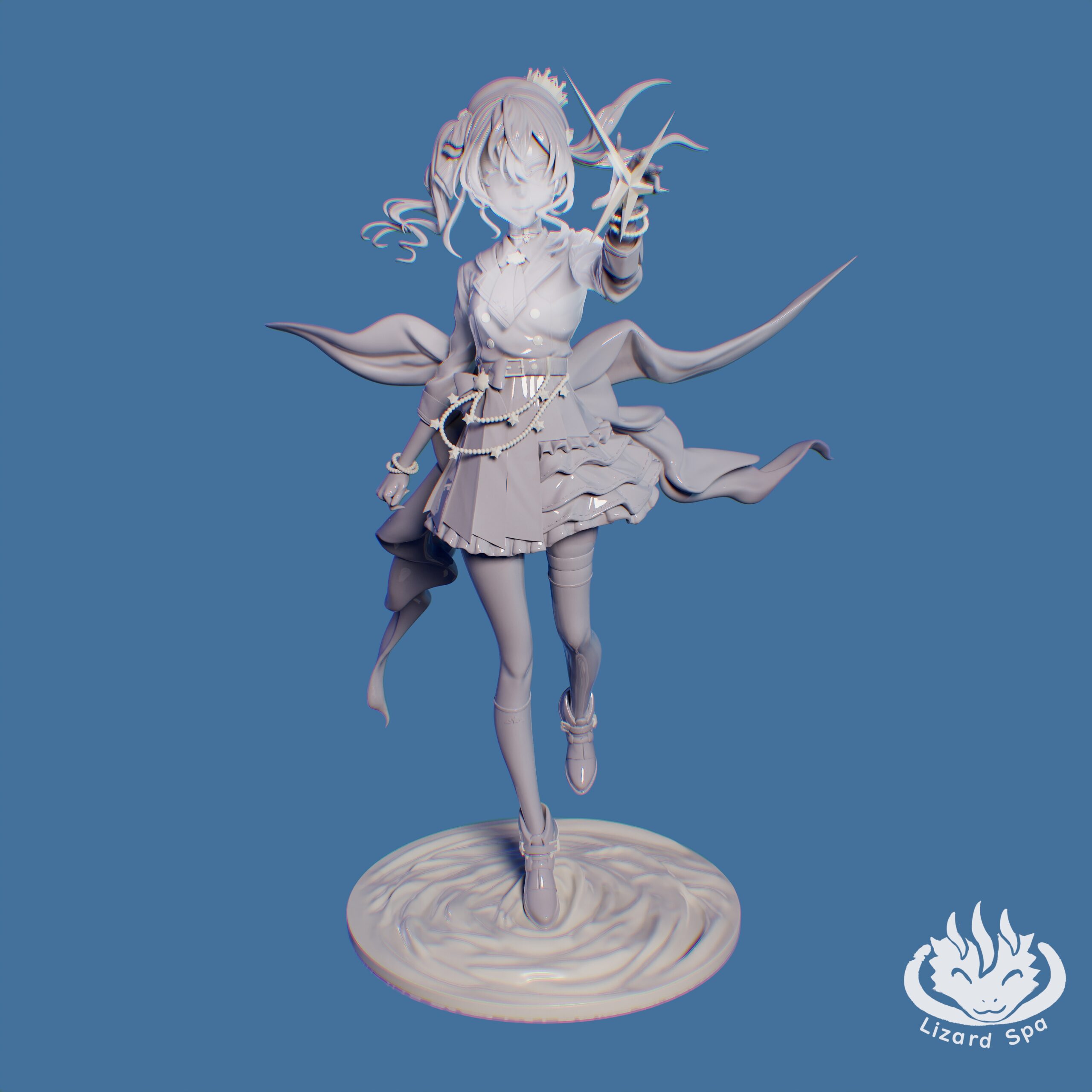 Hoshimachi Suisei 1:7 scale collectible sculpt front view showing costume and accessory details