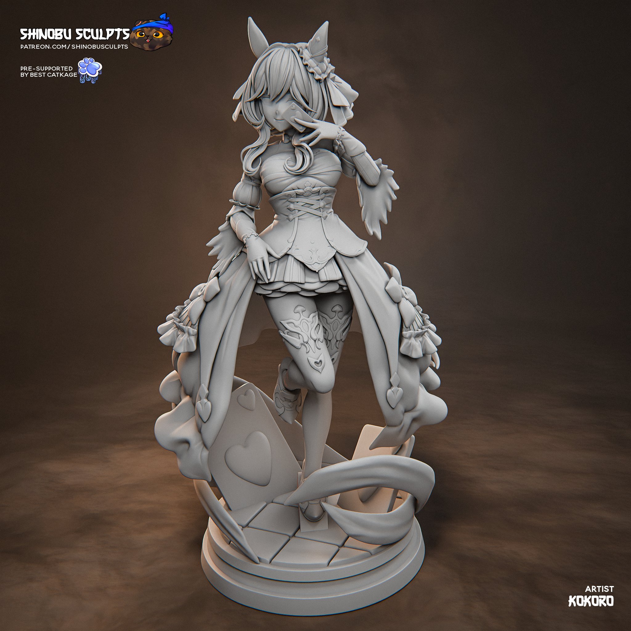 Gentildonna Umamusume figure by Shinobu Sculpts front view