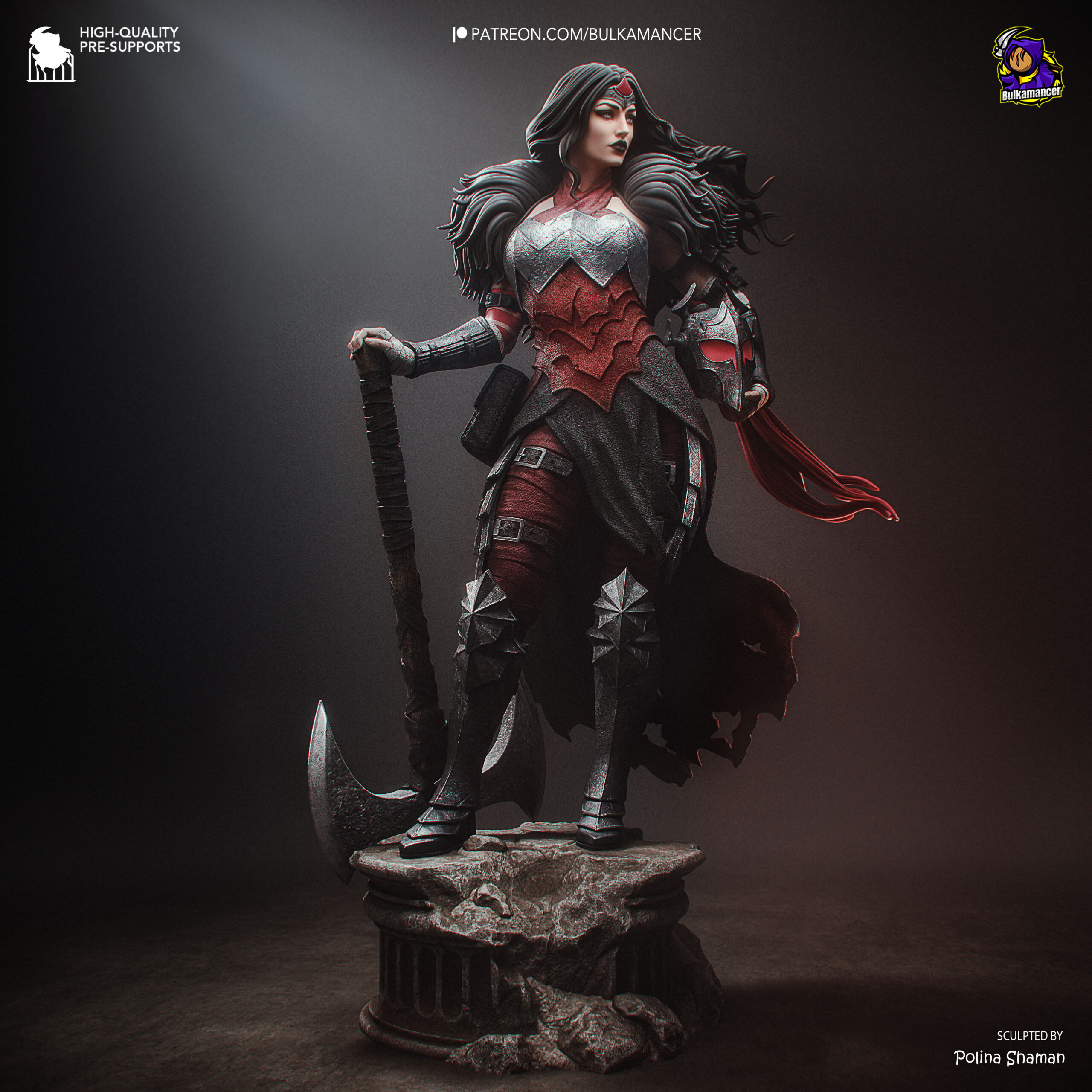 Absolute Wonder Woman DC Comics figure by Bulkamancer Sculpts front view