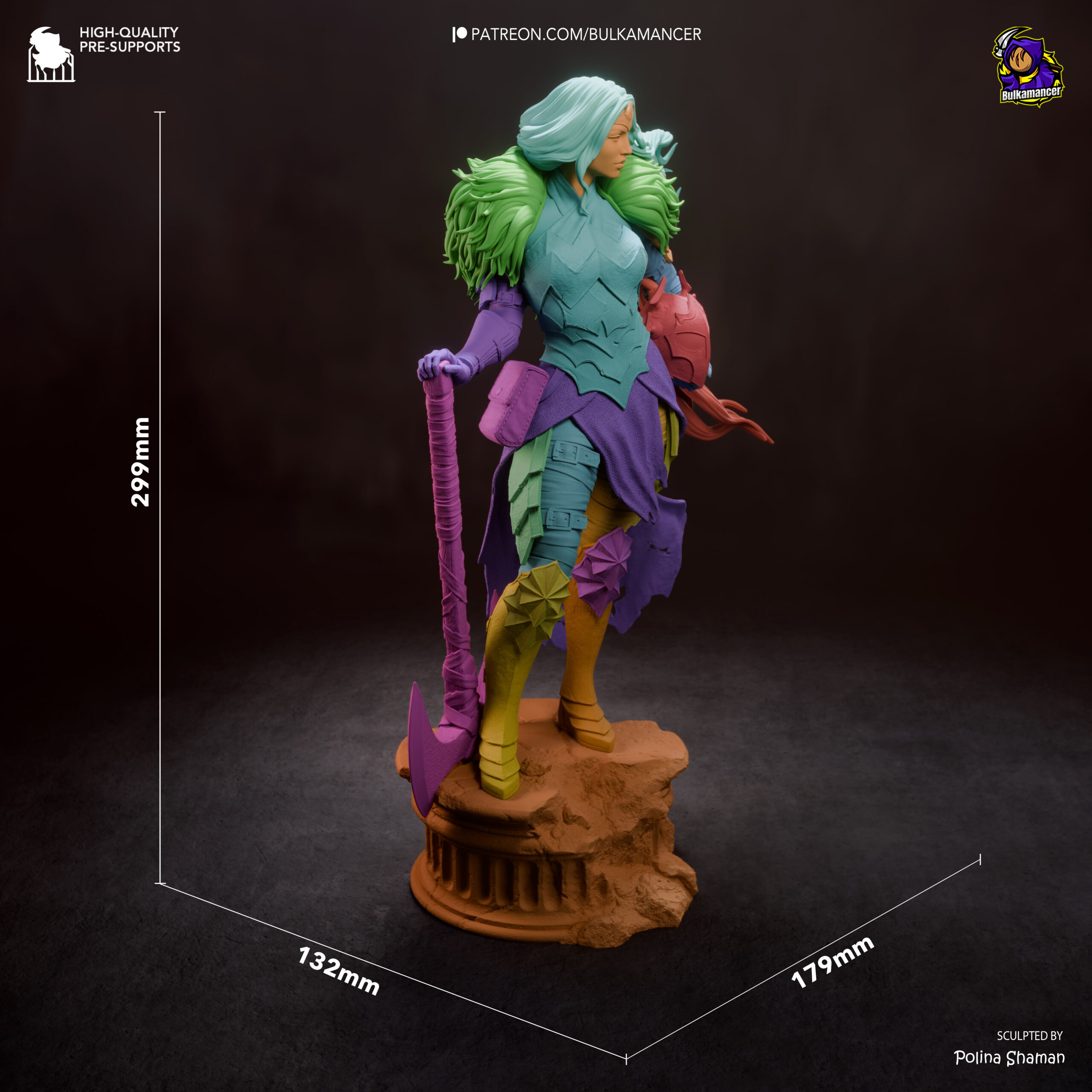 Absolute Wonder Woman figure dimensions by Bulkamancer Sculpts