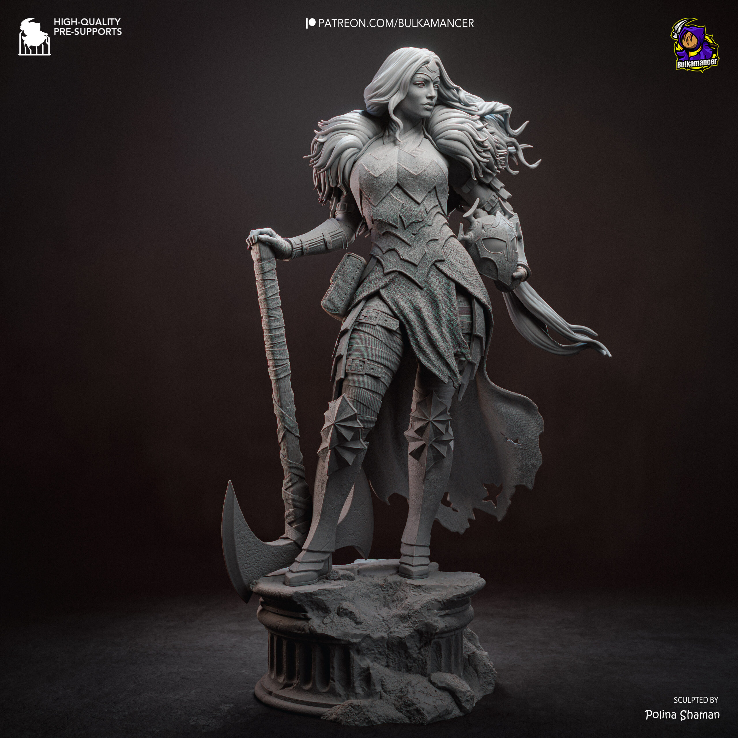 Absolute Wonder Woman DC Comics figure by Bulkamancer Sculpts front view