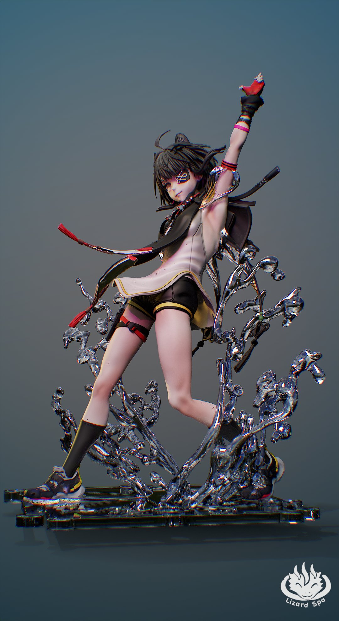 TangTang Arknights Endfield collectible figure by Lizard Spa angled view